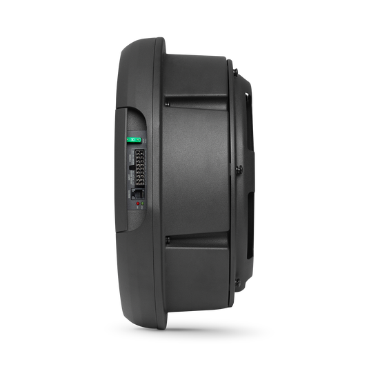 JBL BassPro Hub - Black - 11" (279mm) Spare tire subwoofer with built-in 200W RMS amplifier with remote control. - Detailshot 3 image number null