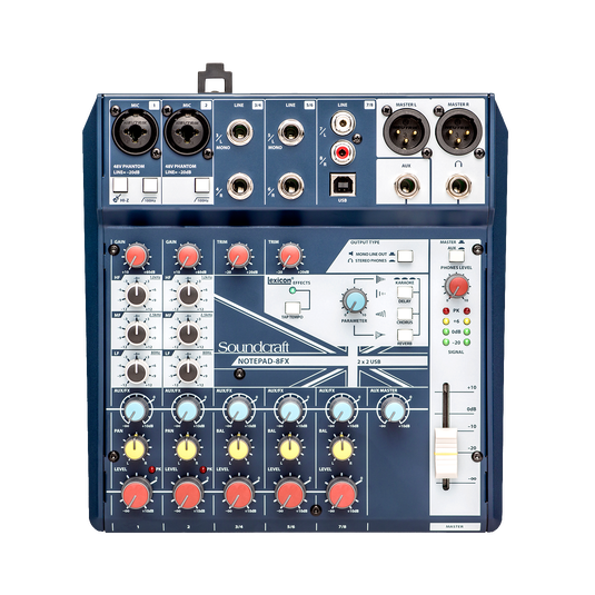 Soundcraft　Notepad 8FX Notepad-8FX | Small-format analog mixing console with USB I/O and