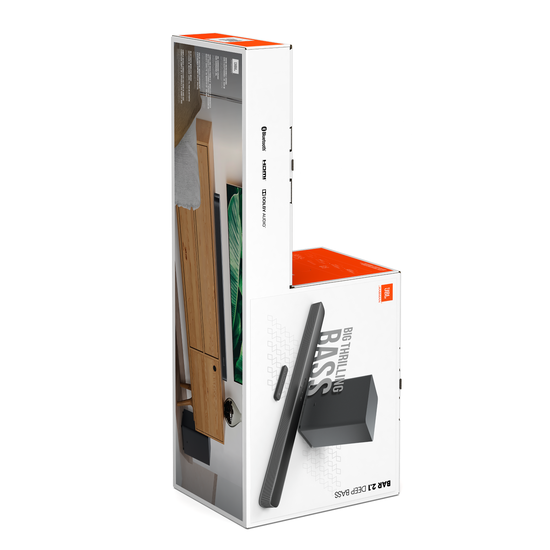 JBL Bar 2.1 Deep Bass 2.1 channel soundbar with wireless subwoofer