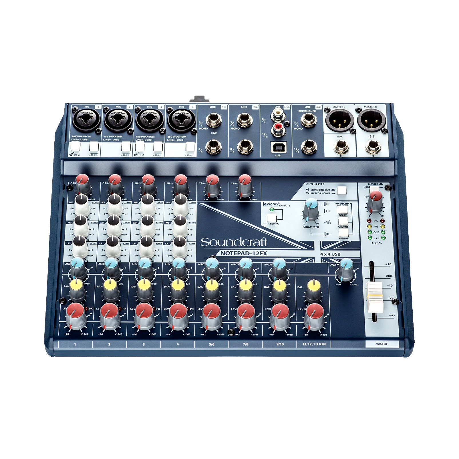 Notepad12FX Smallformat analog mixing console with USB I/O and