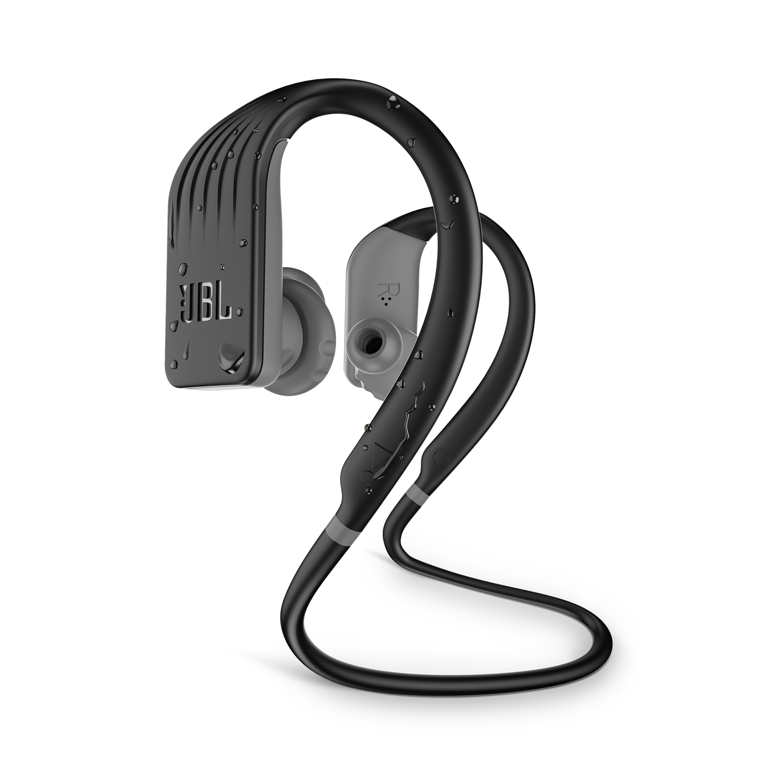 JBL Endurance JUMP - Black - Waterproof Wireless Sport In-Ear Headphones - Hero